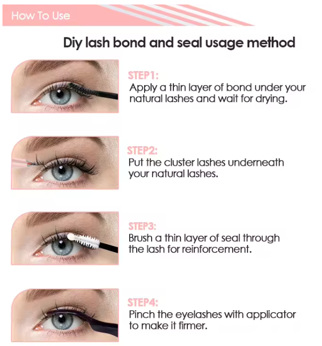 Lush Bee - DIY Eyelash Extension Pre-cut Cluster - Kezia 72 Pieces